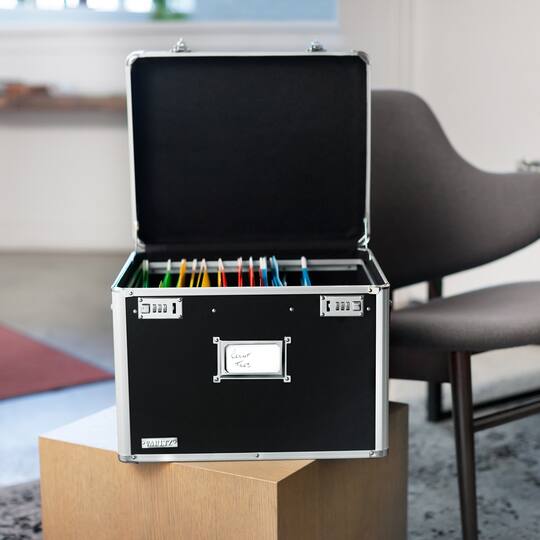 Vaultz Black Locking File Security Box